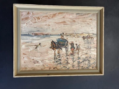 Originales Ölgemälde von Julius Seyler signiert, Krabbenfischer - Bild 1 von 4