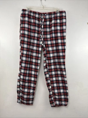 Pantalones para dormir J Crew XL escoceses de franela a cuadros para hombre salón vacaciones 100 % algodón PJ Foto 1 de 4
