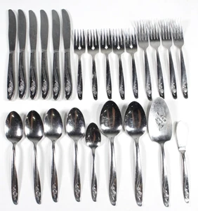 (24) Oneida Roseanne Replacement Lot Knife Fork Spoon Serving Set - Picture 1 of 8