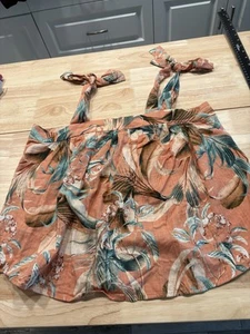 Ana ärmelloses Tanktop tropisches Muster Knoten Medium - Bild 1 von 3