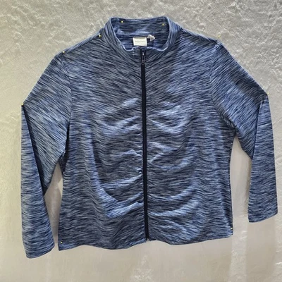 Chaqueta Chicos Zenergy Talla 3 L XL Deportiva Atletismo Azul Marino Manga Larga Cremallera 8184 W Foto 1 de 4