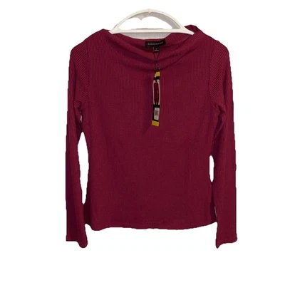 (NUEVO) Suéter Banana Republic Para Mujer Pequeño Granate Manga Larga Capucha Cuello Foto 1 de 4