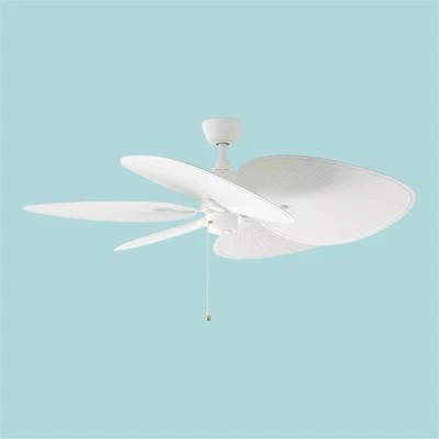 Serena & Lily Belize Palm Outdoor Ceiling Fan-White