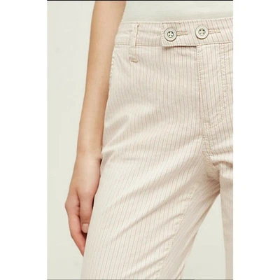 Nuevos Pantalones Capri Anthropologie Rayas Ruborizadas de Pilcro $98 Talla 26 Algodón Spandex Foto 1 de 4