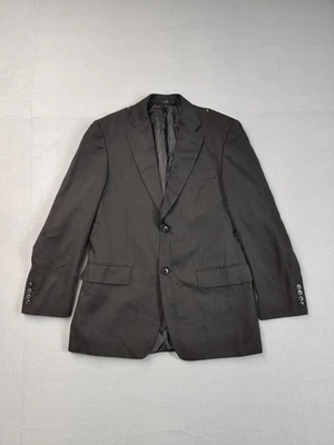 Haggar Mens Coat 38R Black Lond Sleeve 2 Button Front Single Breasted Workwear - Image 1 of 4