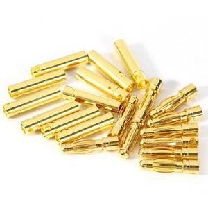 10Pair 4mm Connecteur Or Bullet Fiche Banane Adaptator Pr RC Batterie ESC IP - Picture 1 of 8