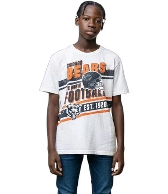 Chicago Bears White T Shirt Youth Size XL (20) NFL Team Apparel NWT - Image 1 of 4