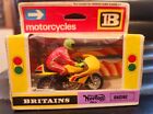 Vintage 1974 Britains Racing Motorcycle #9671 850cc Yellow NIB