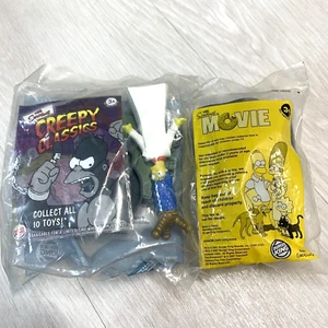 Lot of 2 Burger King Toys The Simpsons Movie Creepy Classics Marge Frankenstein - Picture 1 of 6