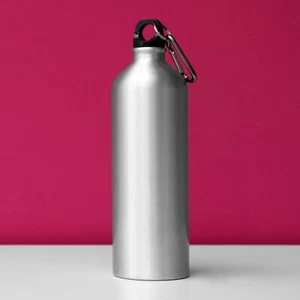 BOTTIGLIA RIUTILIZZABILE ALLUMINIO PALESTRA SPORT BORRACCIA ACQUA MOSCHETTONE - Imagen 1 de 4