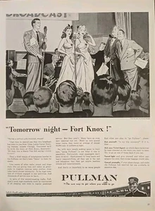 1943 Vintage Pullman Company Railroad Print Ad, Harry Von Zell Saying Goodnight - Picture 1 of 1