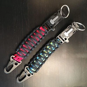 Llave de emergencia Survival Paracord FOB táctica EE. UU. PERSONALIZADA TJPARACORD FUEGO HKHOOK - Imagen 1 de 4