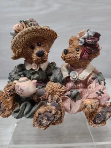 Boyds Bears Friends #2277 Emma And Bailey Afternoon Tea 1995 2E/1508 - Imagen 1 de 9