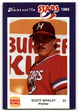 1985 Burger King Huntsville Stars Scott Whaley Huntsville Stars