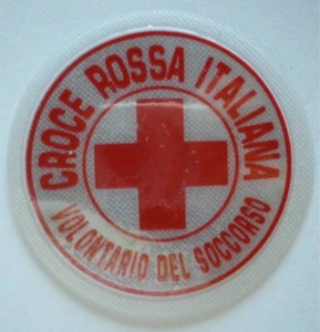 Patch Croce rossa Italiana Volontario del soccorso gommata (araldica,militaria) - Imagen 1 de 1