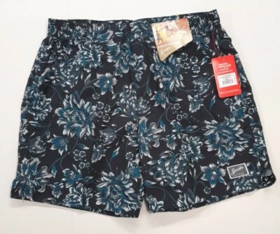 SPEEDO Badeshorts Badehose Shorts Herren Bermuda Shorts Vintage Blumen blau kurz - Bild 1 von 4