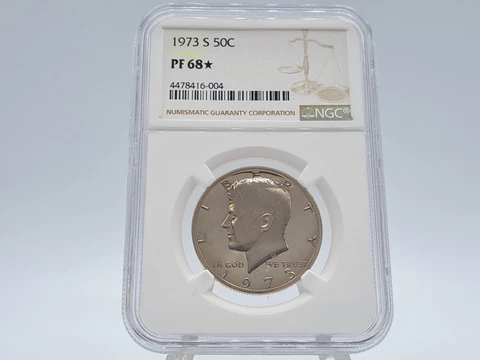 1973-S NGC PF68 STAR Kennedy PROOF Half Dollar 416-004 Cover