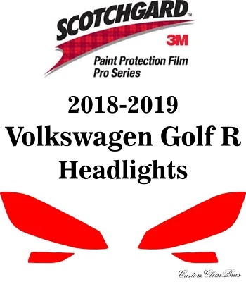 Película de protección de pintura 3M Scotchgard serie Pro transparente 2018 2019 Volkswagen Golf R Foto 1 de 3