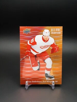 2023-24 Upper Deck Allure Color Flow Red-Orange Elmer Soderblom. #CF-17 - Image 1 of 2