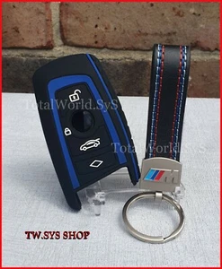 Silicone Fob, Key Case Cover for BMW F10 F20 F30☆ For 4 Buttons + Keyring ☆ Blue - Picture 1 of 6