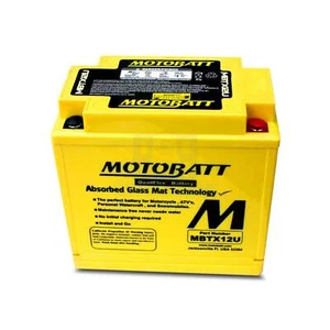 Motobatt MBTX12U 12V 14Ah 200CCA AGM Motorcycle Battery With Quadflex Technology - Picture 1 of 2