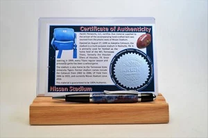 Bolígrafo hecho de asientos de estadio de plástico Nissan Stadium de los Tennessee Titans - Imagen 1 de 8