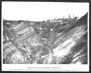 1906  --  MINES . EXPLOITATION EN TRANCHEE A COMMENTRY . 3X596 - Picture 1 of 1