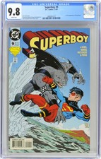 S099. SUPERBOY #9 DC CGC 9.8 NM/MT (1994) 1st FULL App of KING SHARK (NANAUE)