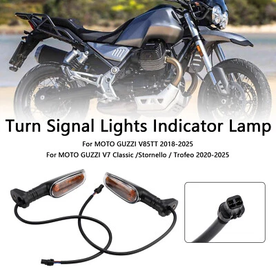 Turn Signal Lights Indicator Lamp For MOTO GUZZI V7 V9 V100 V85TT Stelvio E2 - Image 1 of 4