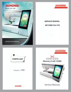 JANOME MC15000 Instruction manual or Service / Repair manual & Parts CD or DWNLD - Picture 1 of 11