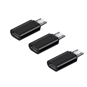 3 Pack USB 3.1 Type C Female to Micro USB Male Data Adapter Connector Converter - Picture 1 of 7