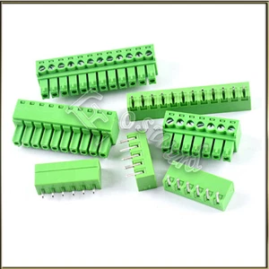 Green PCB Terminal Block Connector 3.81mm Pitch 2 3 4 5 6 8 10 PIN Plug-in Screw - Picture 1 of 4