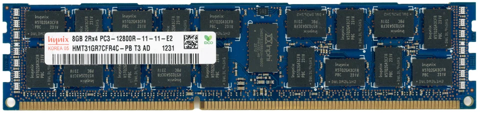 Server Modulo RAM SK hynix HMT31GR7CFR4C-PB 8GB DDR3 ECC 1600MHz - Immagine 1 di 1