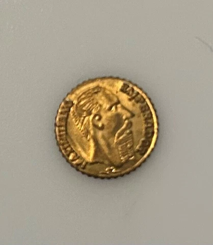 MEXICO (Imperio Mexicano) Maximiliano 1868 Gold Coin XF Small Coin Cover