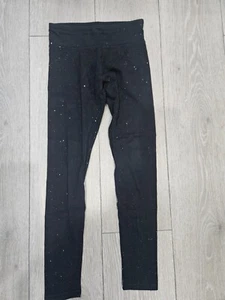Justice Black Soft with Sparkles Stretchy Leggings size 10 - Picture 1 of 4