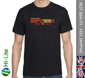 TS135 KAWASAKI GPz900R CAMISETA NEGRA GRANDES PAPÁS REGALO PARA HOMBRES - Imagen 1 de 2