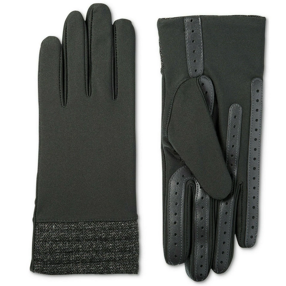 Guantes técnicos ISOTONER grises elásticos dobladillo espiga forrados smarTouch para mujer S M Foto 1 de 1