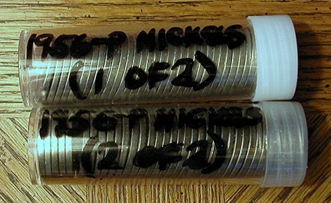 Jefferson Nickel Rolls  1956-P   NICKELS   VG TO BU++   71 Nickels Cover