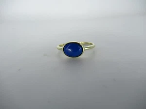 14k Yellow Gold Lapis Ring - Picture 1 of 4