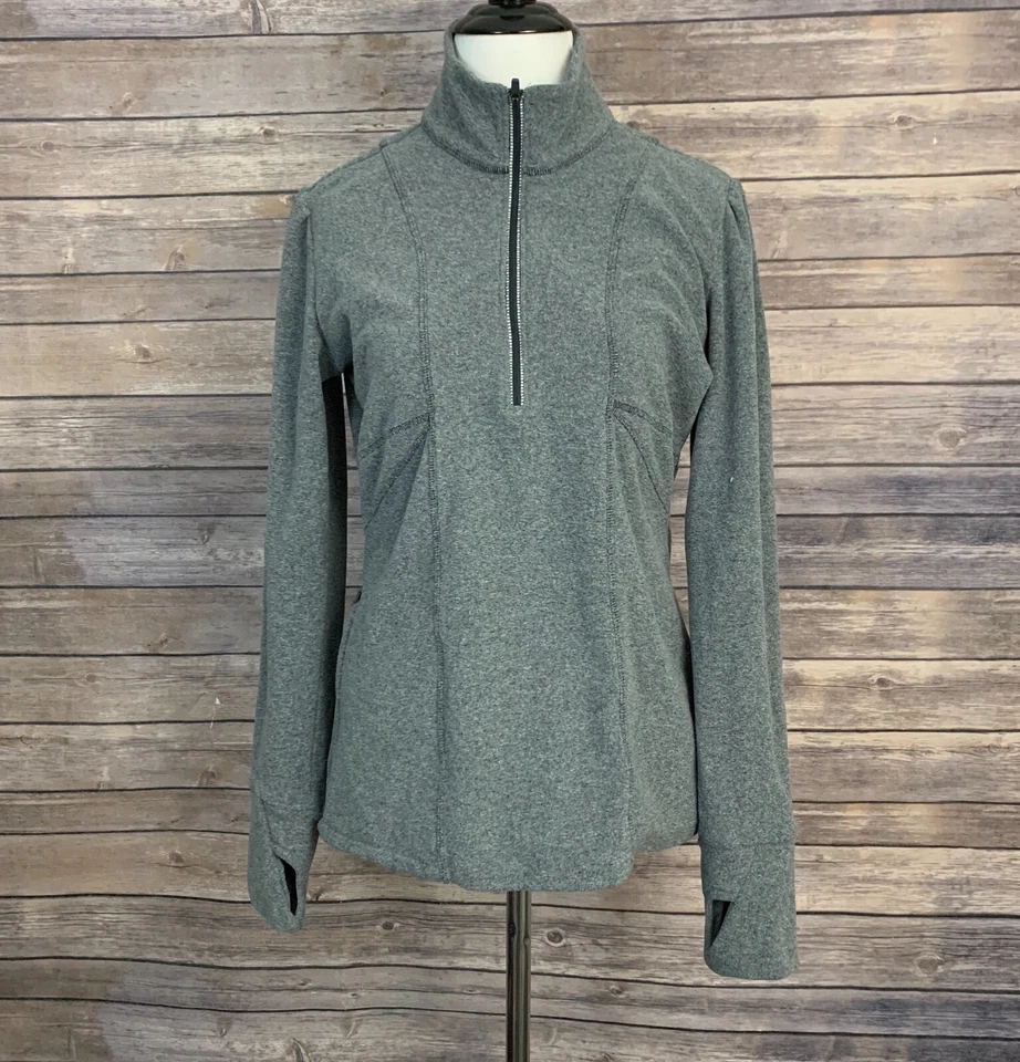 Athleta 1/2 拉链抓绒衬里套衫夹克(尺寸:S) — 第 1/4 张图片