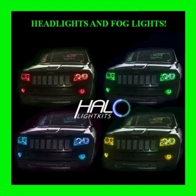 Faro LED ORACLE Jeep Grand Cherokee 2011-2013 cambio de color + kit de anillo de halo antiniebla  Foto 1 de 4