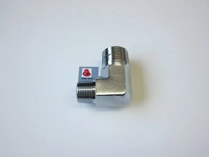Lowrider Hydraulics 1" to 3/4" elbow fittings Kit, Chrome & Polished, 1 piece - Imagen 1 de 2