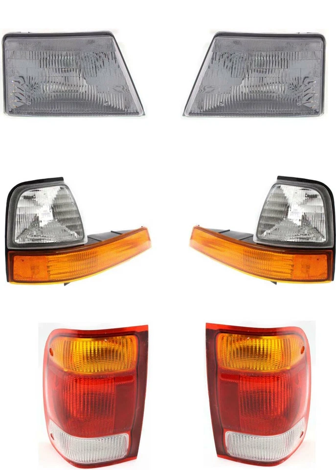 Headlights For 1998 1999 Ford Ranger With Tail Lights Turn Signals Foto 1 de 4