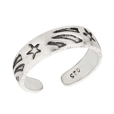 Zehenring Zehring Stern Schweif 925 Silber Zehenschmuck - Bild 1 von 2