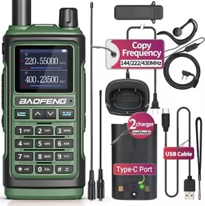Digital Handheld Radio Scanner Fire Police VHF FM EMS Ham 2 Way Transceiver Dual - Picture 1 of 9
