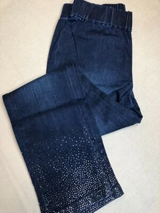 Soft Surroundings Dazzle Crop Ankle Hose Denim Jeans Jeggings Bling XS S - Bild 1 von 7