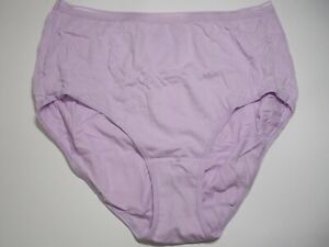  Fruit Of The Loom 100% Cotton Lilac Tag Free Panty Panties Brief Size 9