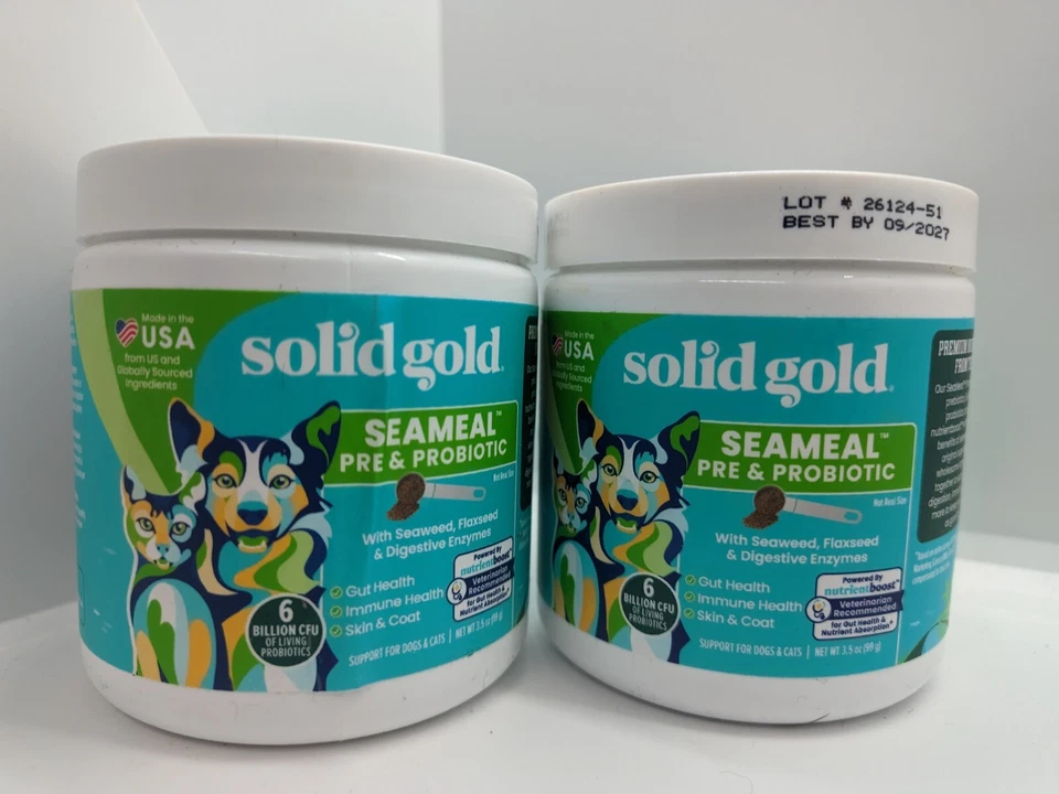 {Paquete de 2} PROBIÓTICOS PARA GATOS Y PROBIÓTICOS PARA PERROS SEMILLA PARA LA SALUD DIGESTIVA Exp 9/27 Foto 1 de 2