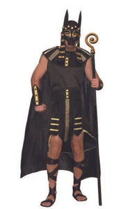 Anubis Ancient Egyptian God Dead Dog Fancy Dress Up Halloween Adult Costume - Picture 1 of 4