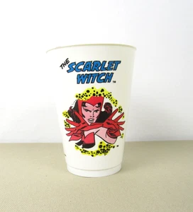 Vintage The Scarlet Witch 7-11 Plastik Slurpee Tasse 1975 Marvel Comics USA - Bild 1 von 5